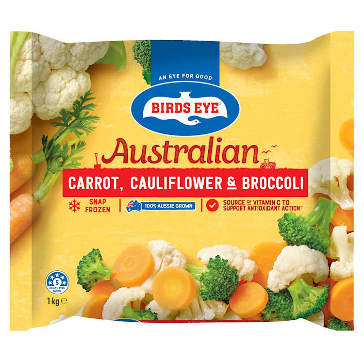 Birds Eye Snap Frozen Carrot, Cauliflower & Broccoli