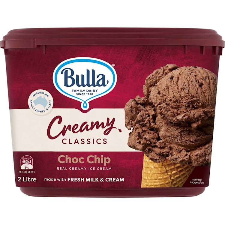 Bulla Creamy Classics Ice Cream Choc Chip