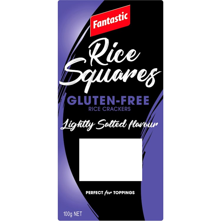 Fantastic Rice Squares Gluten-Free Rice Crackers Lightly Salted
