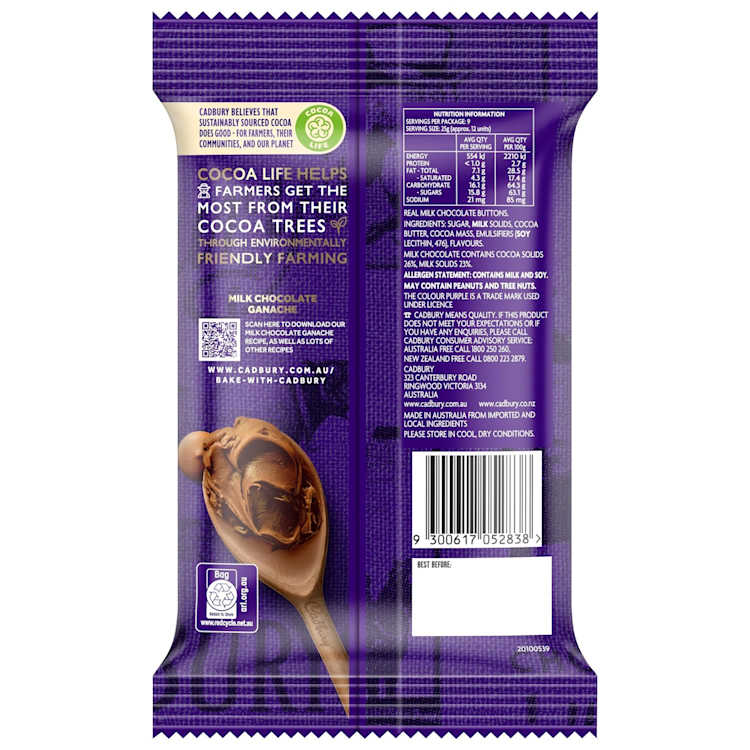 Cadbury Baking Melts Milk Chocolate