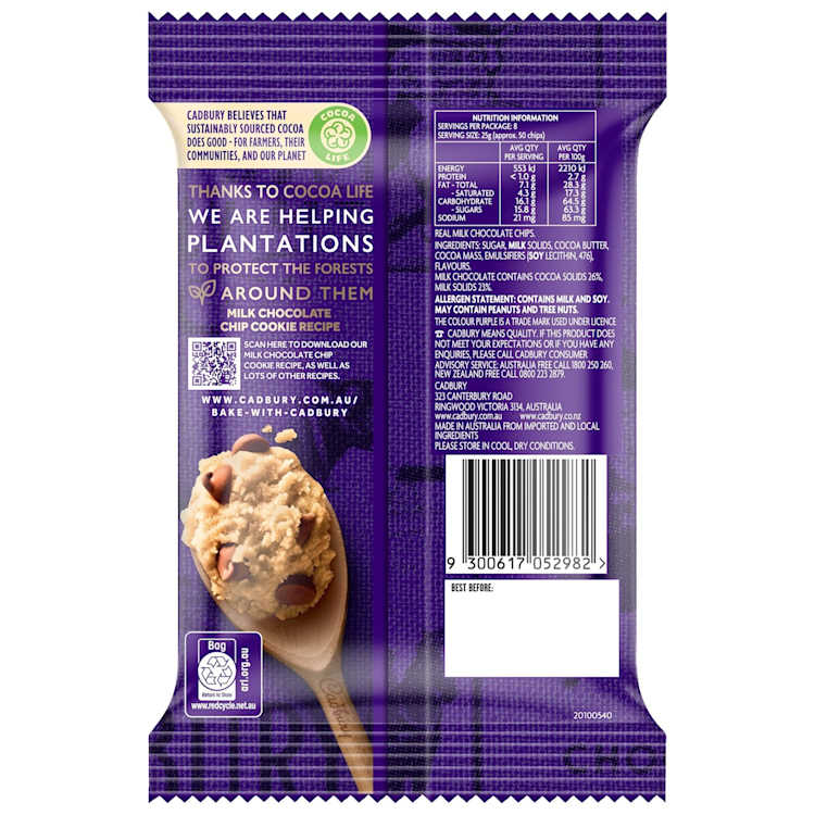 Cadbury Baking Milk Chocolate Chips