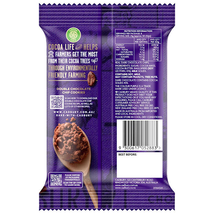 Cadbury Baking Chips Dark Chocolate