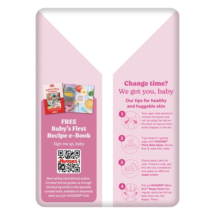 Huggies Ultra Dry Nappy Pants Girl Size 3 (6-12kg)