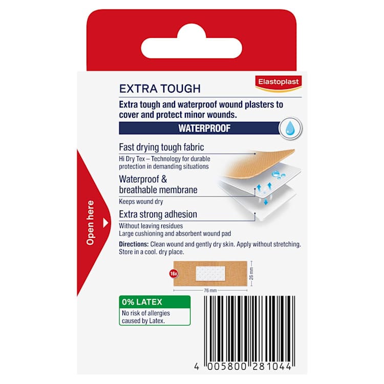 Elastoplast Extra Tough Waterproof Plasters