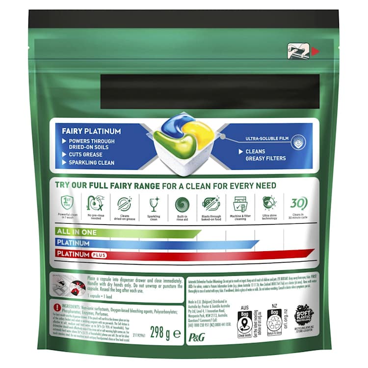 Fairy Platinum All In One Lemon Automatic Dishwasher