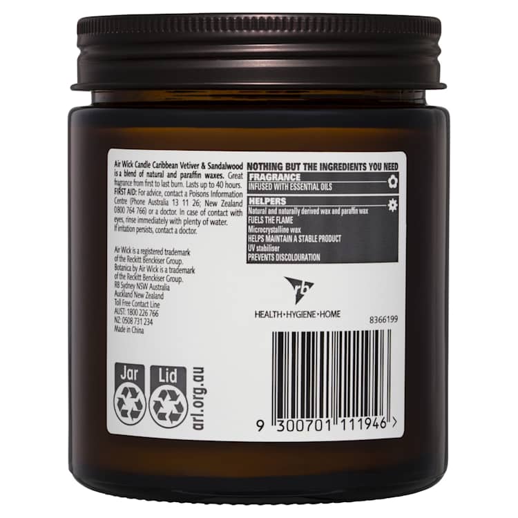Air Wick Botanica Candle Caribbean Vetiver & Sandalwood
