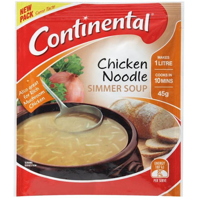 Continental Simmer Soup Chicken Noodle