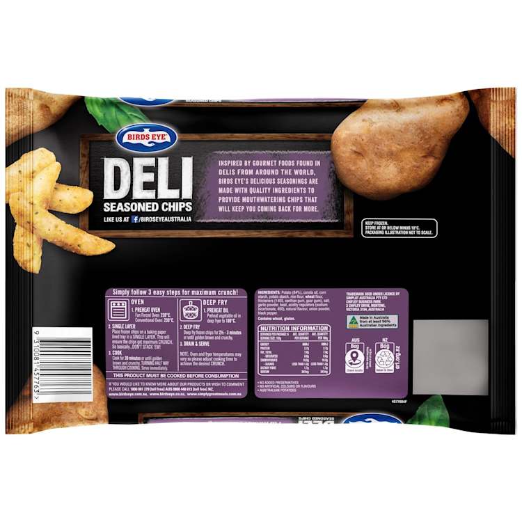 Birds Eye Parmesan Garlic & Basil Deli Seasoned Chips