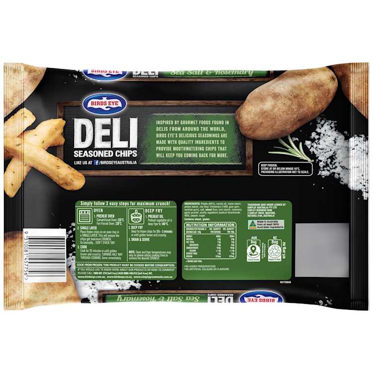 Birds Eye Sea Salt & Rosemary Deli Seasoned Chips