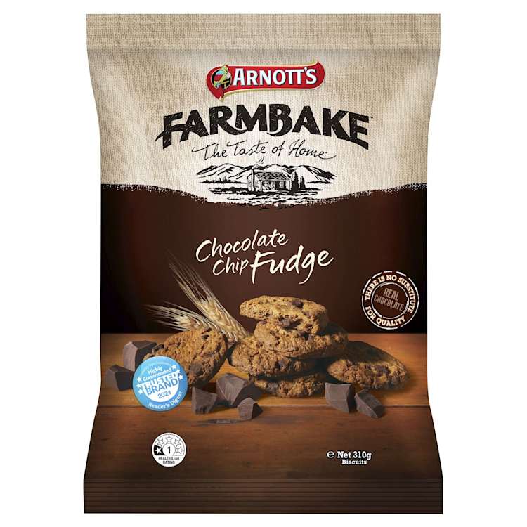 Arnott's Farmbake Cookies Chocolate Chip Fudge