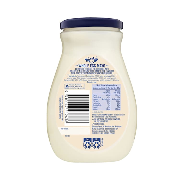 Praise Whole Egg Mayonnaise Whole Egg