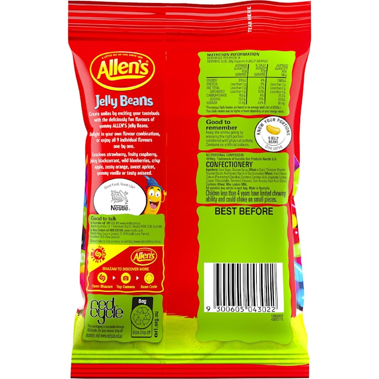 Allen's Jelly Beans Lollies Bag
