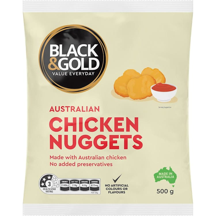 Black & Gold Chicken Nuggets