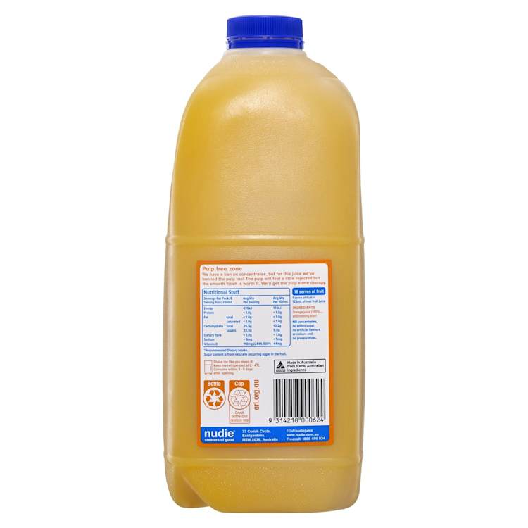 Nudie Juice Nothing But Orange Pulp Free