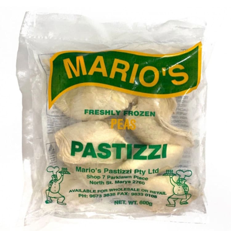 Mario's Freshly Frozen Peas Pastizzi