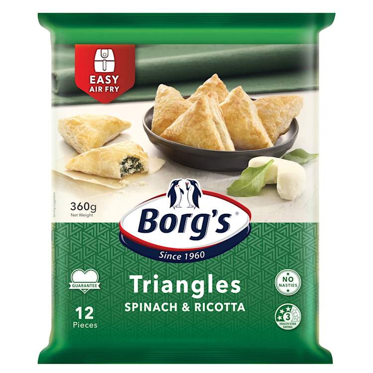 Borg's Spinach & Ricotta Triangles