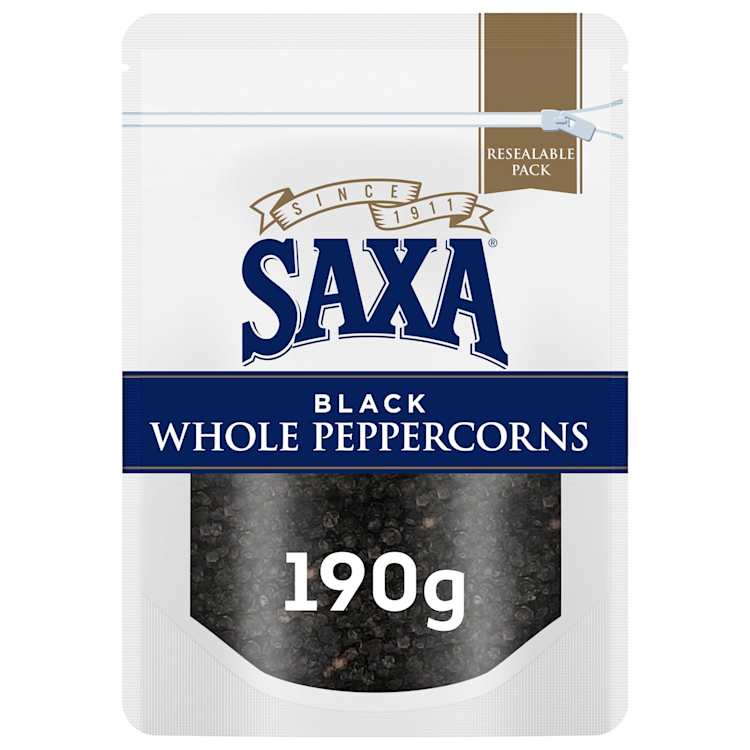 Saxa Black Whole Peppercorns