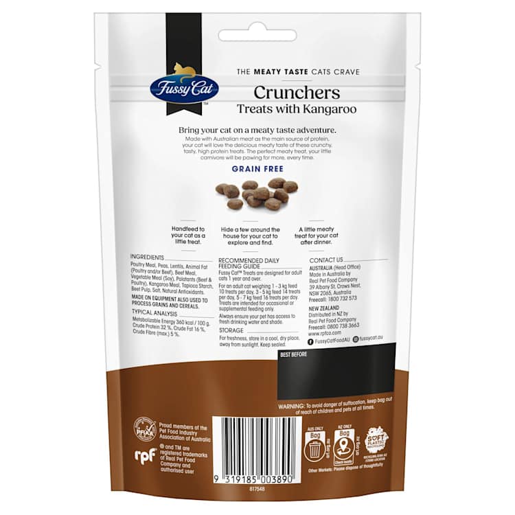 Fussy Cat Grain Free Crunchers With Kangaroo Cat Treat