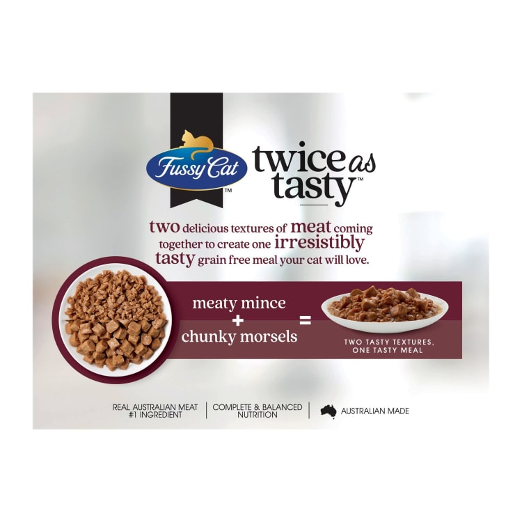 Fussy Cat Twice as Tasty Mince Morsels Wet Cat Food IGA Shop Online