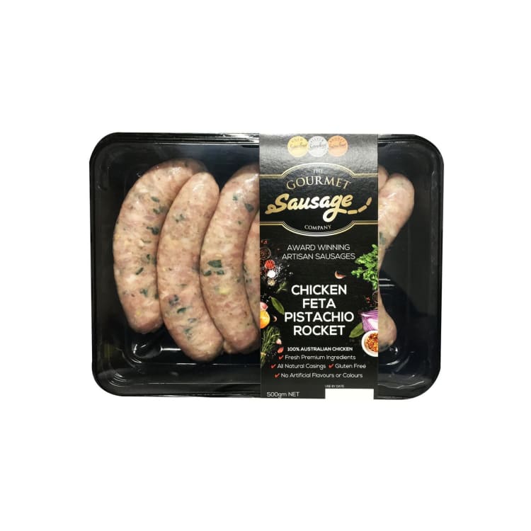 The Gourmet Sausage Company Chicken Fetta Pistachio Rocket