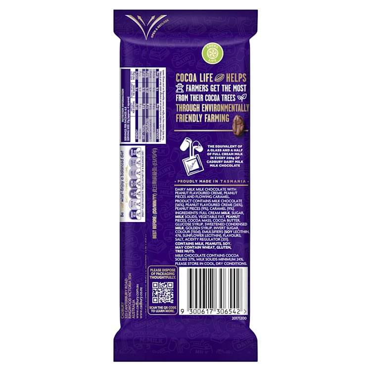 Cadbury Peanut Caramel Slice