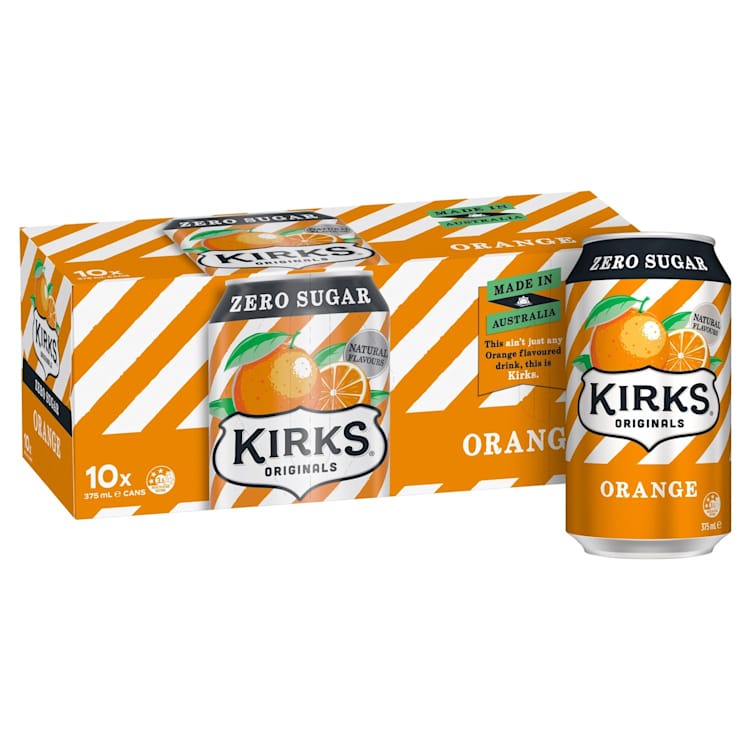 Kirks Orange Sugar Free Multipack Cans