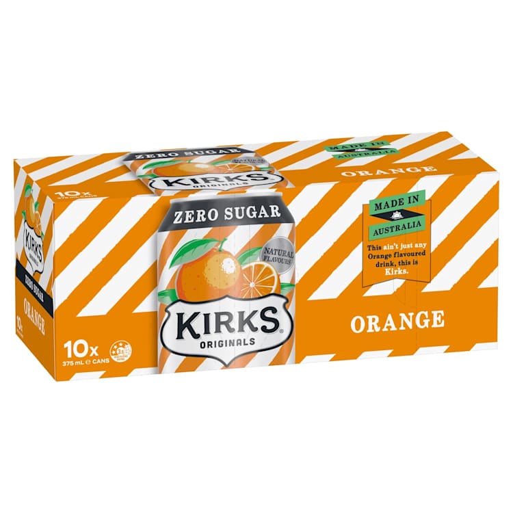 Kirks Orange Sugar Free Multipack Cans