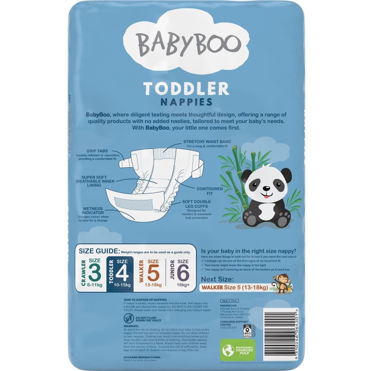 BabyBoo Nappy Toddler Size 4
