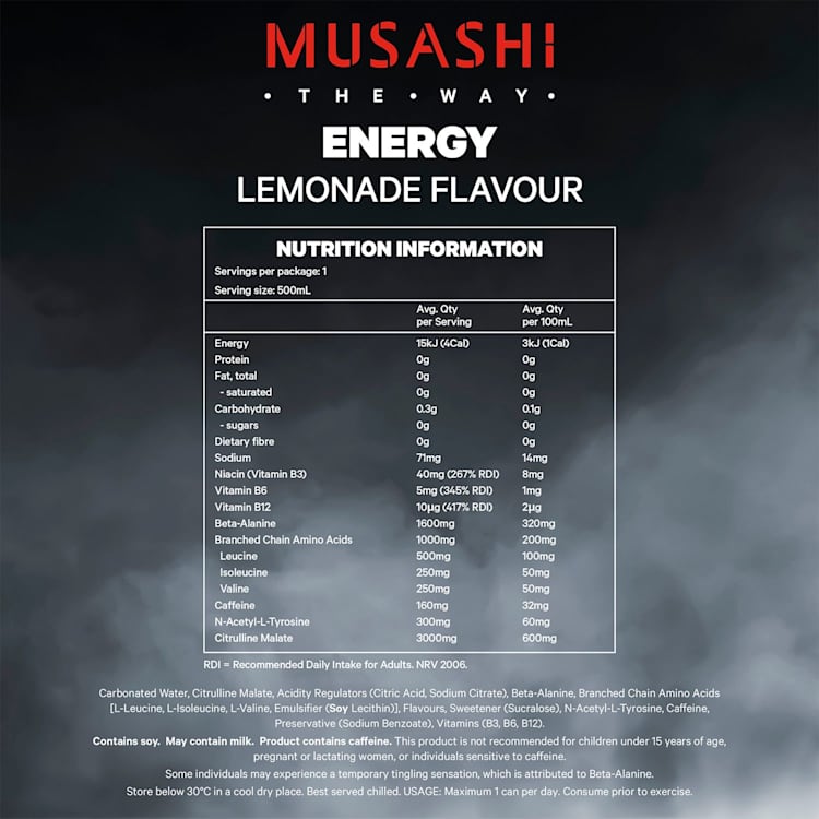 Musashi  Energy Drink Lemonade