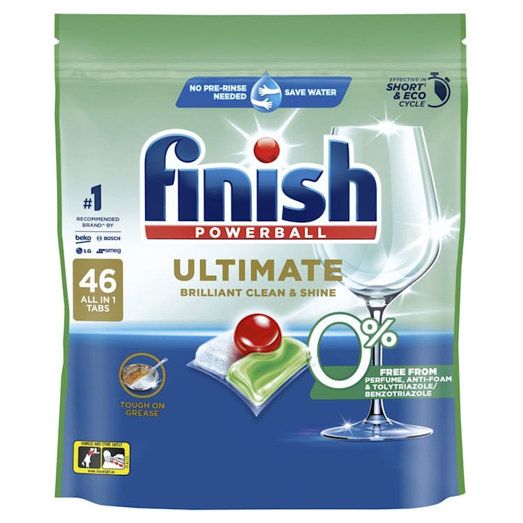 Finish Ultimate Auto Dishwash Tablets 0% Regular