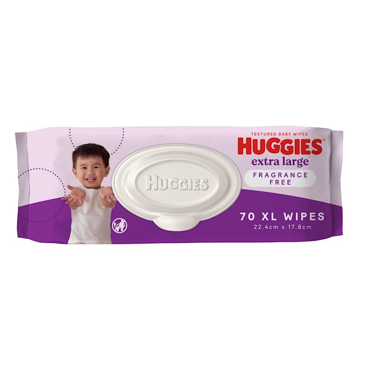 Huggies Baby Wipes Unscented Textured XL Refill