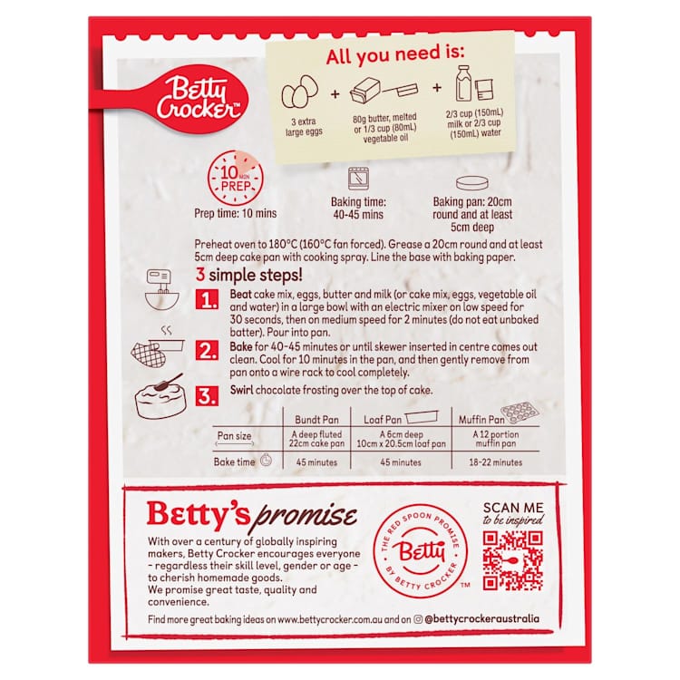 Betty Crocker Cake Mix Devils Food