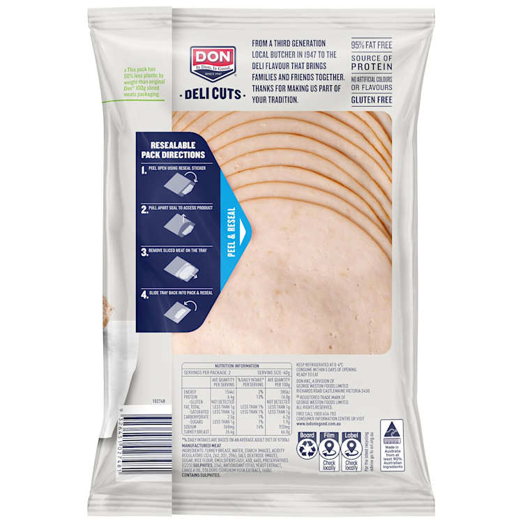 DON Deli Cuts Turkey Oven Roast Shaved