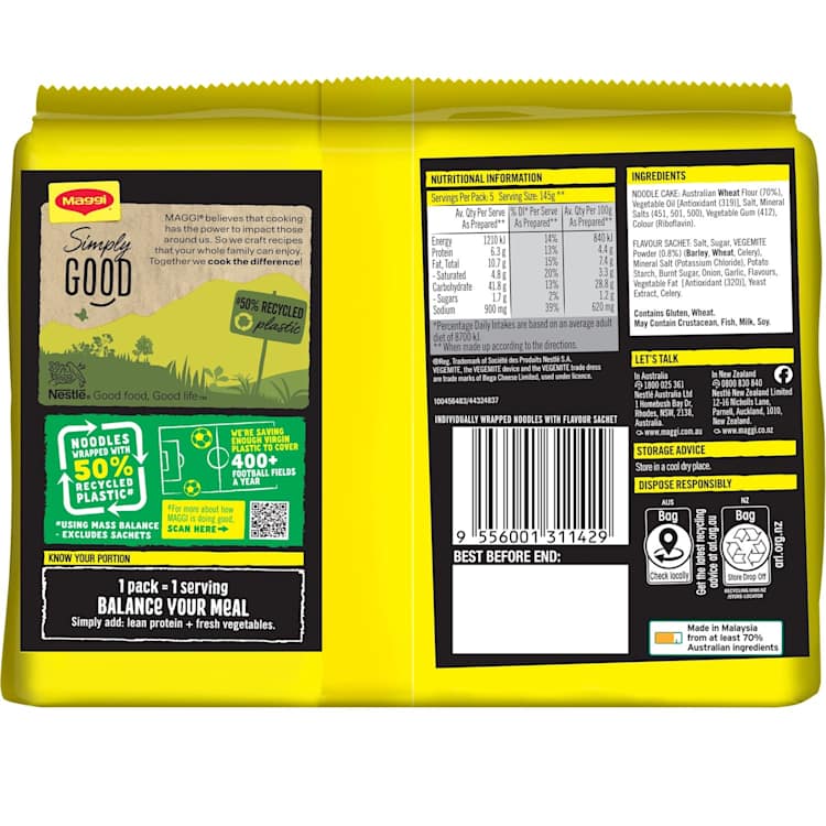 Maggi Noodles 2 Minute Vegemite