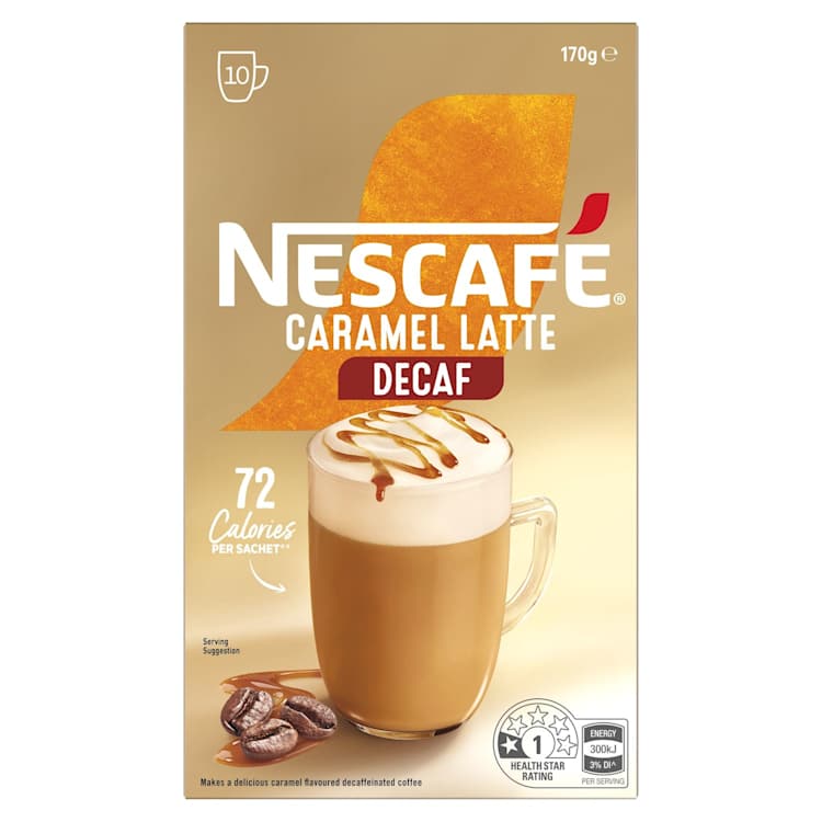 Nescafe Coffee Caramel Decaf Latte