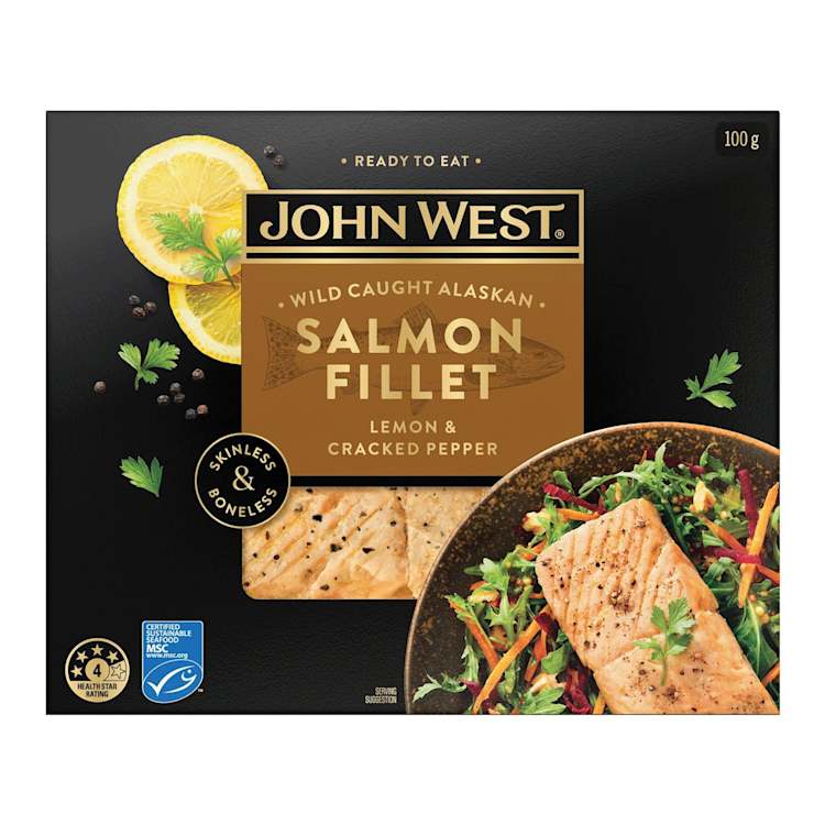 John West Salmon Fillets with Lemon Pepper
