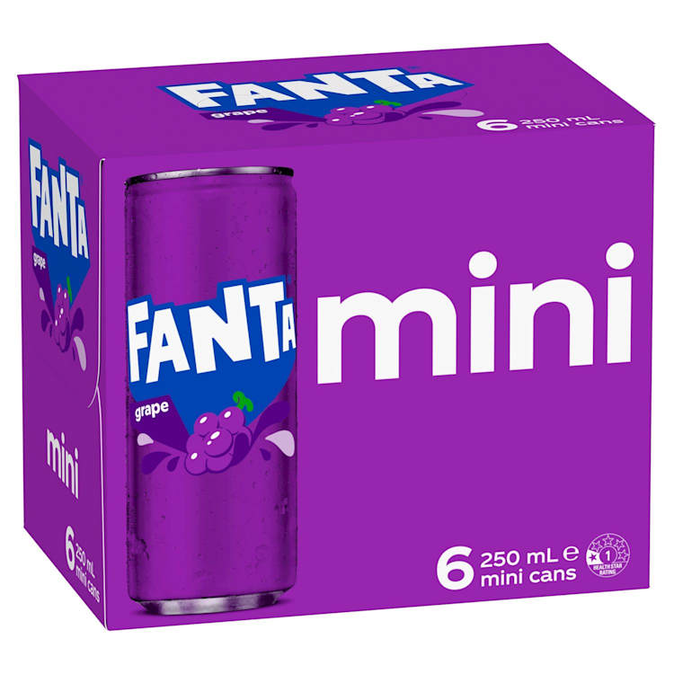 Fanta Grape Soft Drink Multipack Mini Cans
