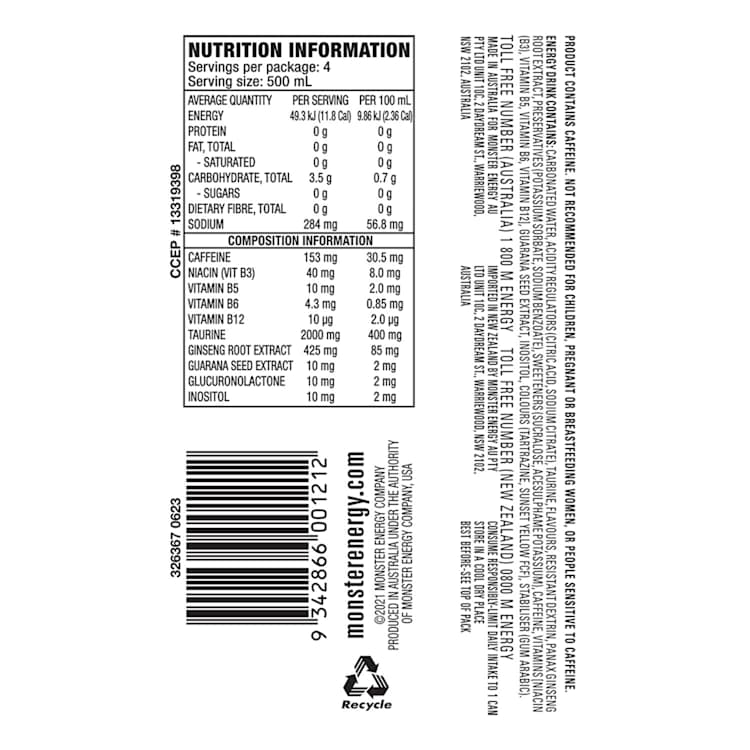 Monster Energy Ultra Peachy Keen Drink