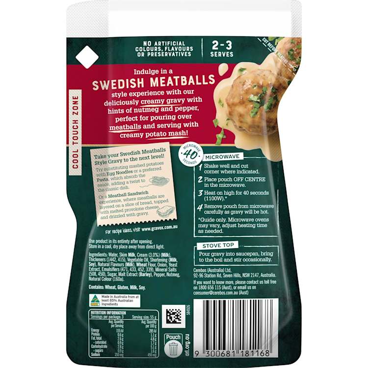 Gravox Best Ever Swedish Meatballs Style Gravy