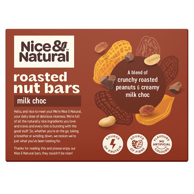 Nice & Natural Roasted Nut Bar Milk Chocolate