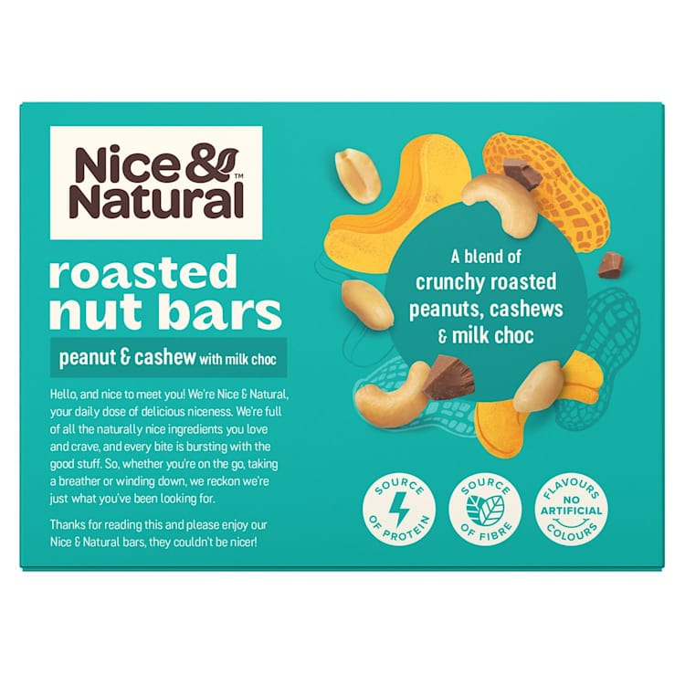 Nice & Natural Roasted Nut Bar Peanut & Cashew