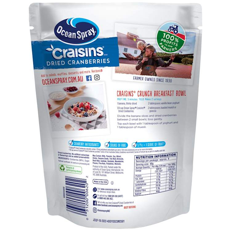 Ocean Spray Craisins Dried Fruit Original