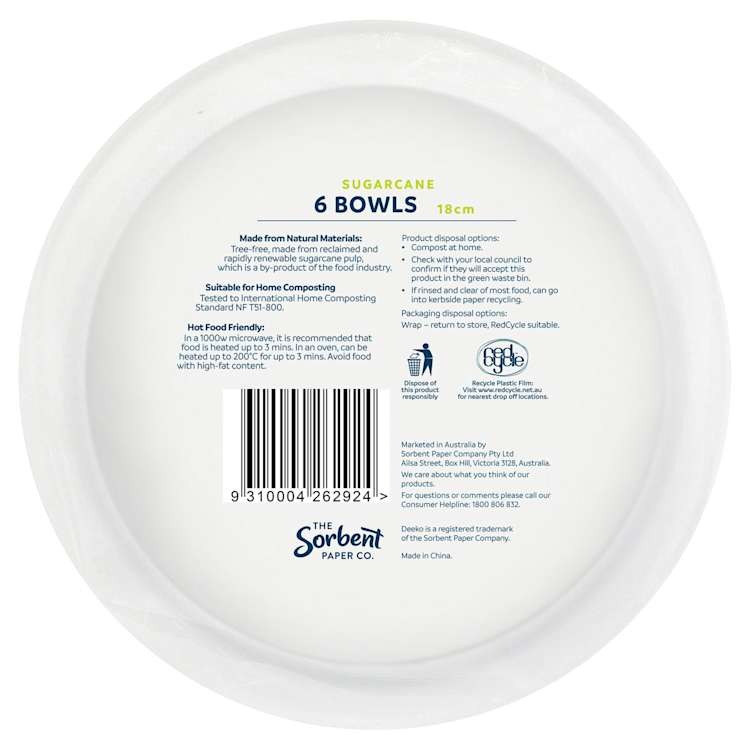 Deeko Sugar Cane Bowl 500ml