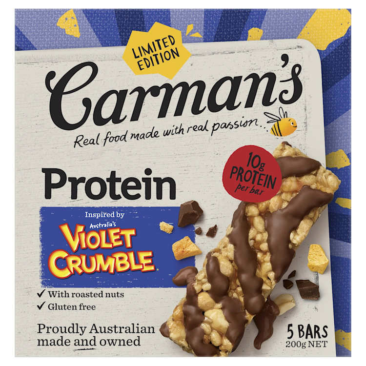 Carman's Protein Bars Violet Crumble