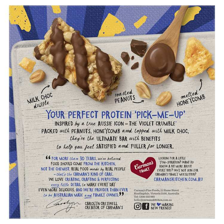 Carman's Protein Bars Violet Crumble