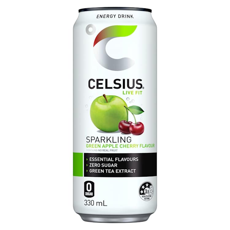 Celsius Energy Drink Green Apple Cherry