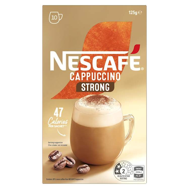 Nescafe Cappuccino Coffee Mixes Strong Multipack
