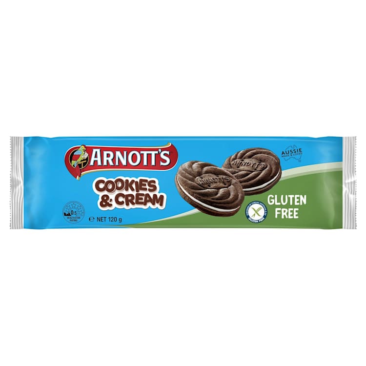 Arnott's Biscuits Gluten Free Cookies & Cream