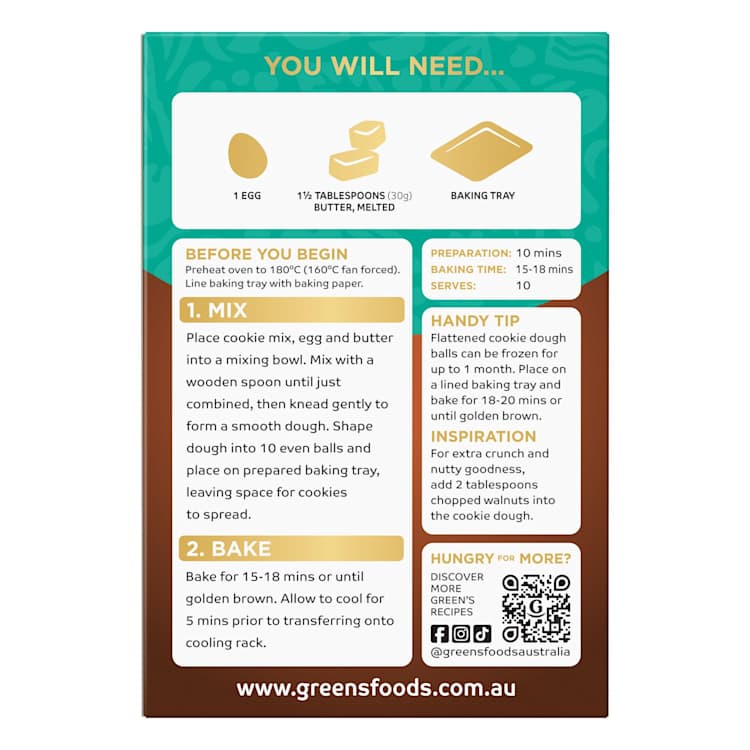 Green's Deluxe Choc Chunk Cookie Mix