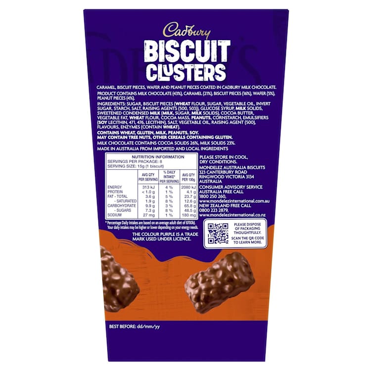 Cadbury Biscuit Clusters Crunchy Peanut